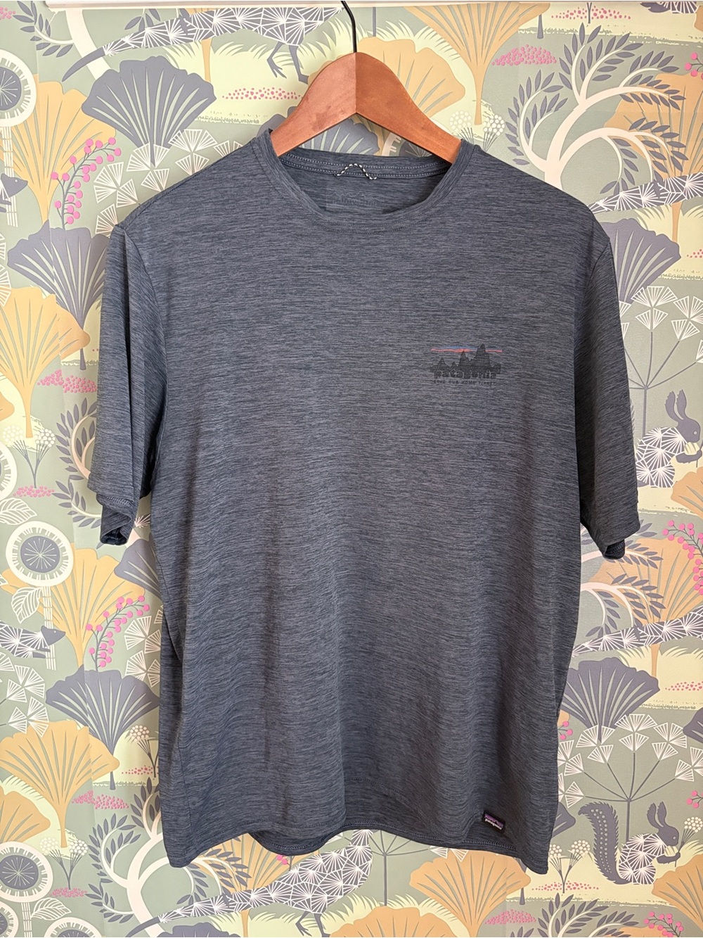 Patagonia Capilene Cool Trail Dark Heather Gray Short-Sleeve Performance Tee, M